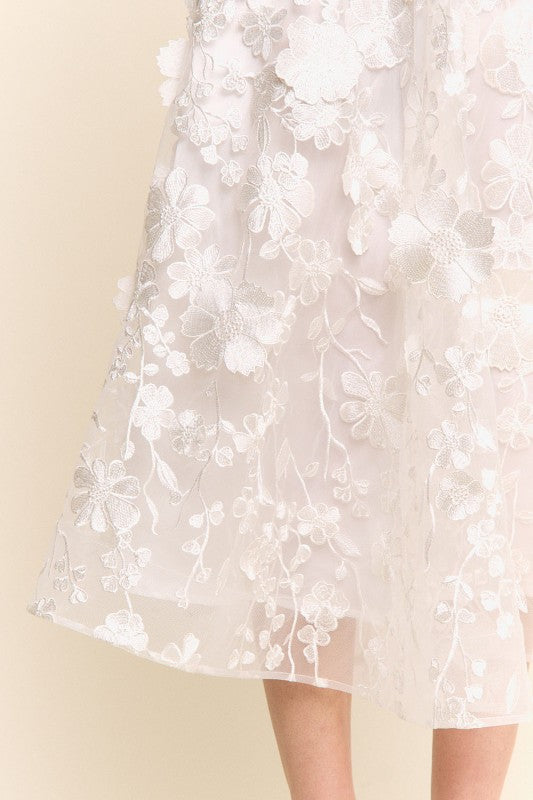 Vestido flores 3D