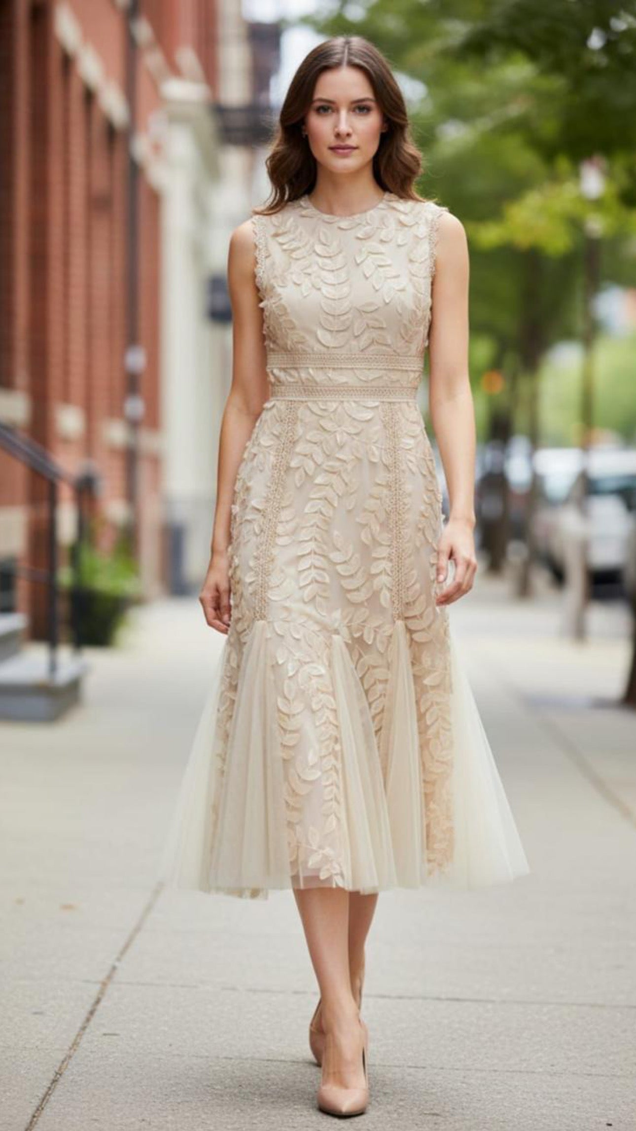 Vestido hojas