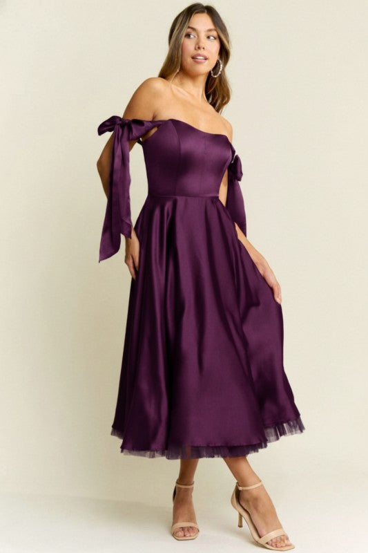 Vestido off shoulder