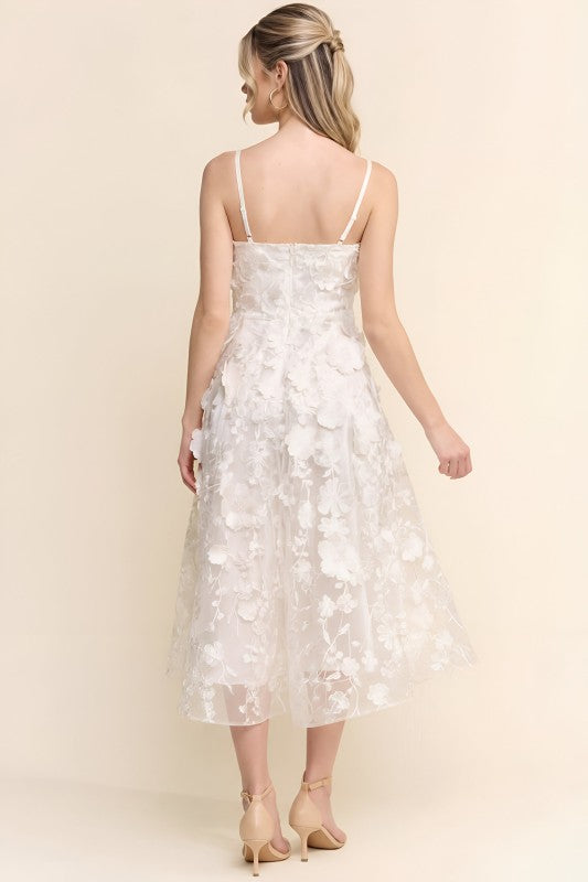Vestido flores 3D