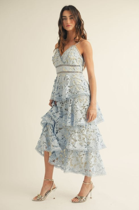 Vestido encaje holanes