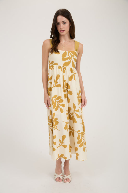 Vestido estampado con tirantes ajustables