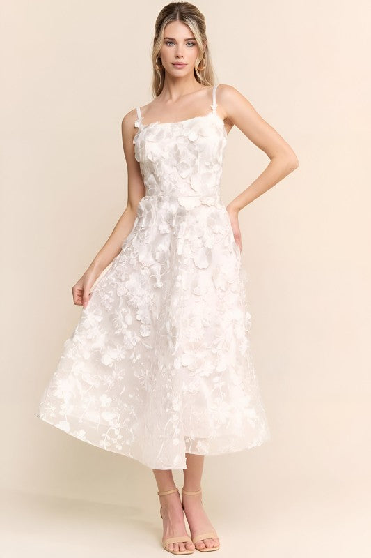 Vestido flores 3D
