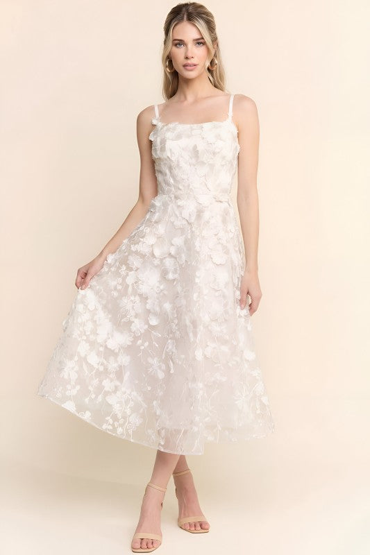 Vestido flores 3D