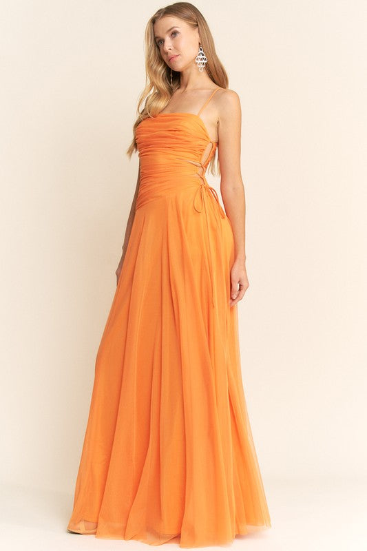 Vestido cutout tiras