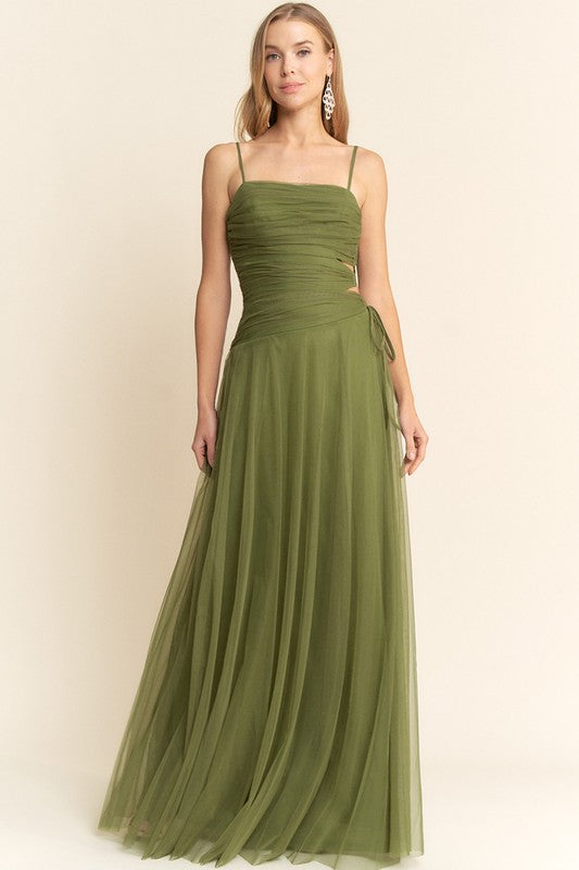 Vestido cutout tiras