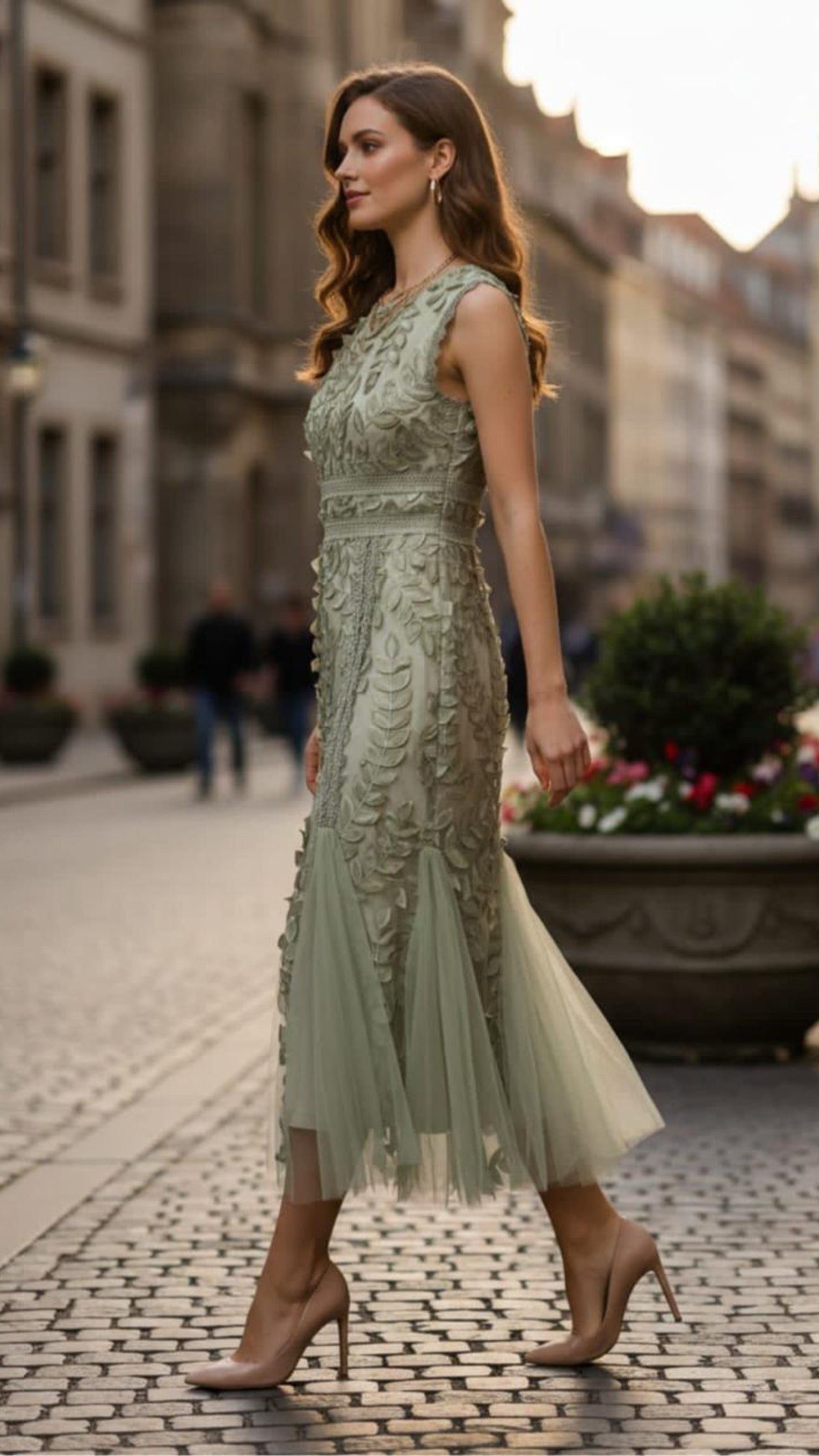 Vestido hojas