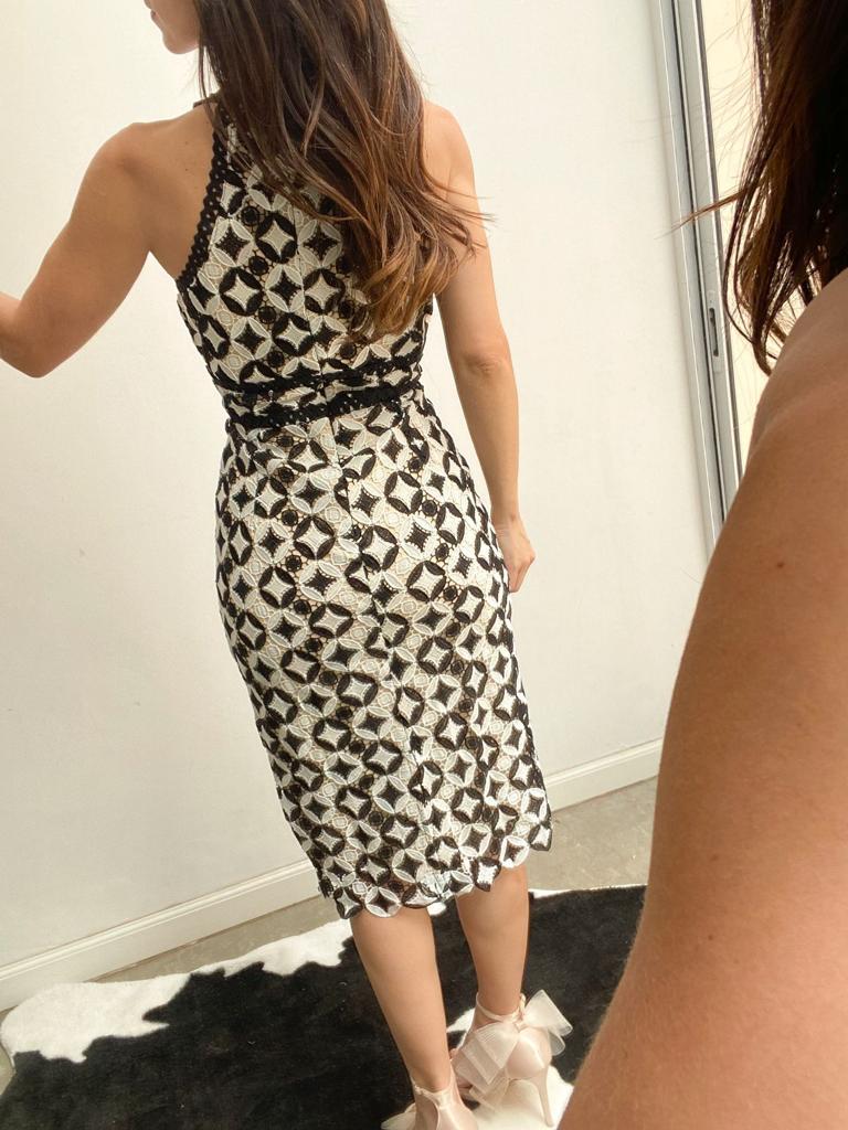 vestido encaje B&W