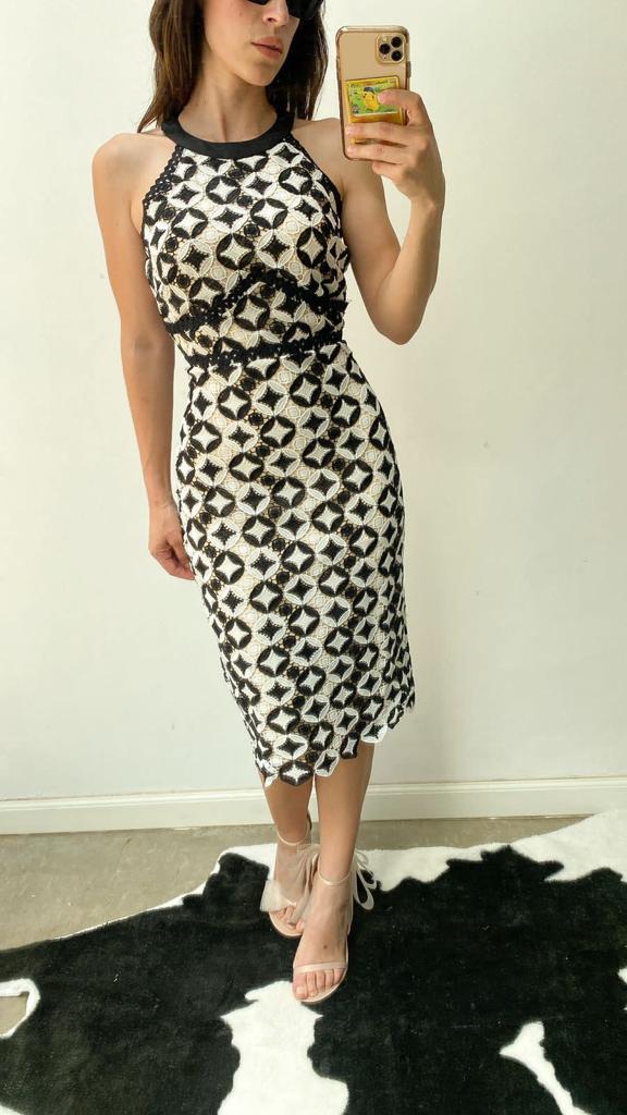 vestido encaje B&W
