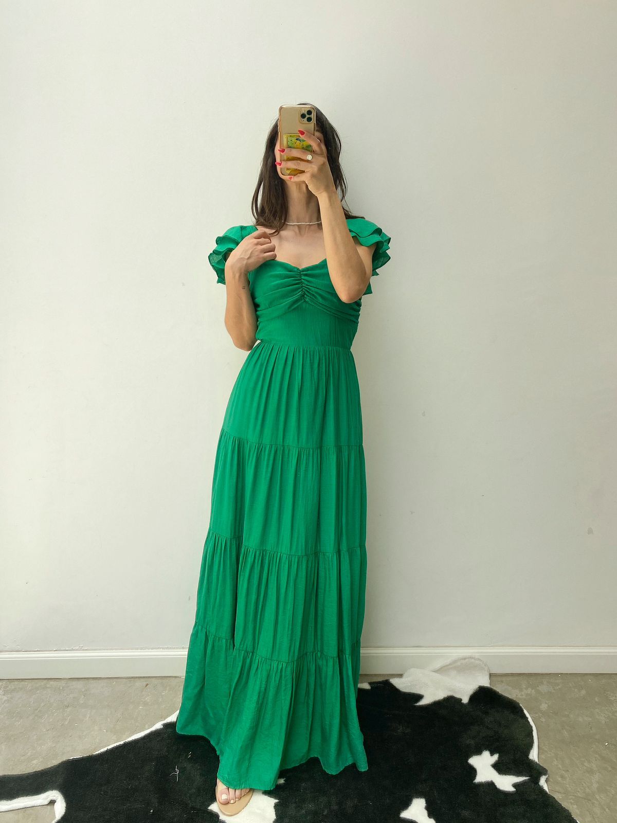 Vestido largo escalonado