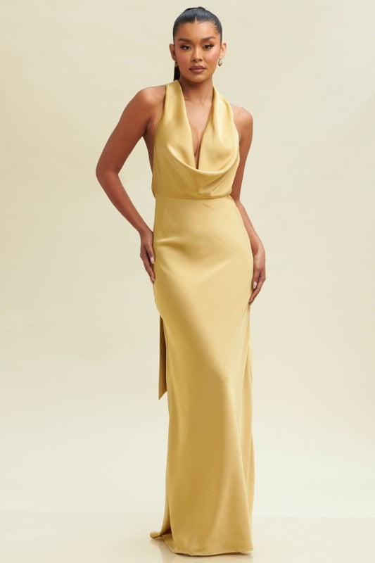 Vestido halter sin espalda