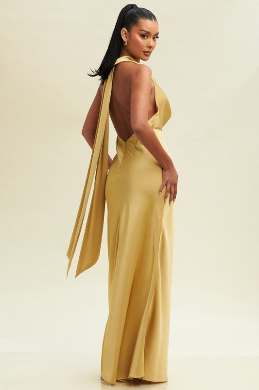 Vestido halter sin espalda