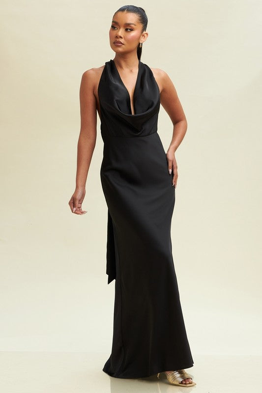 Vestido halter sin espalda