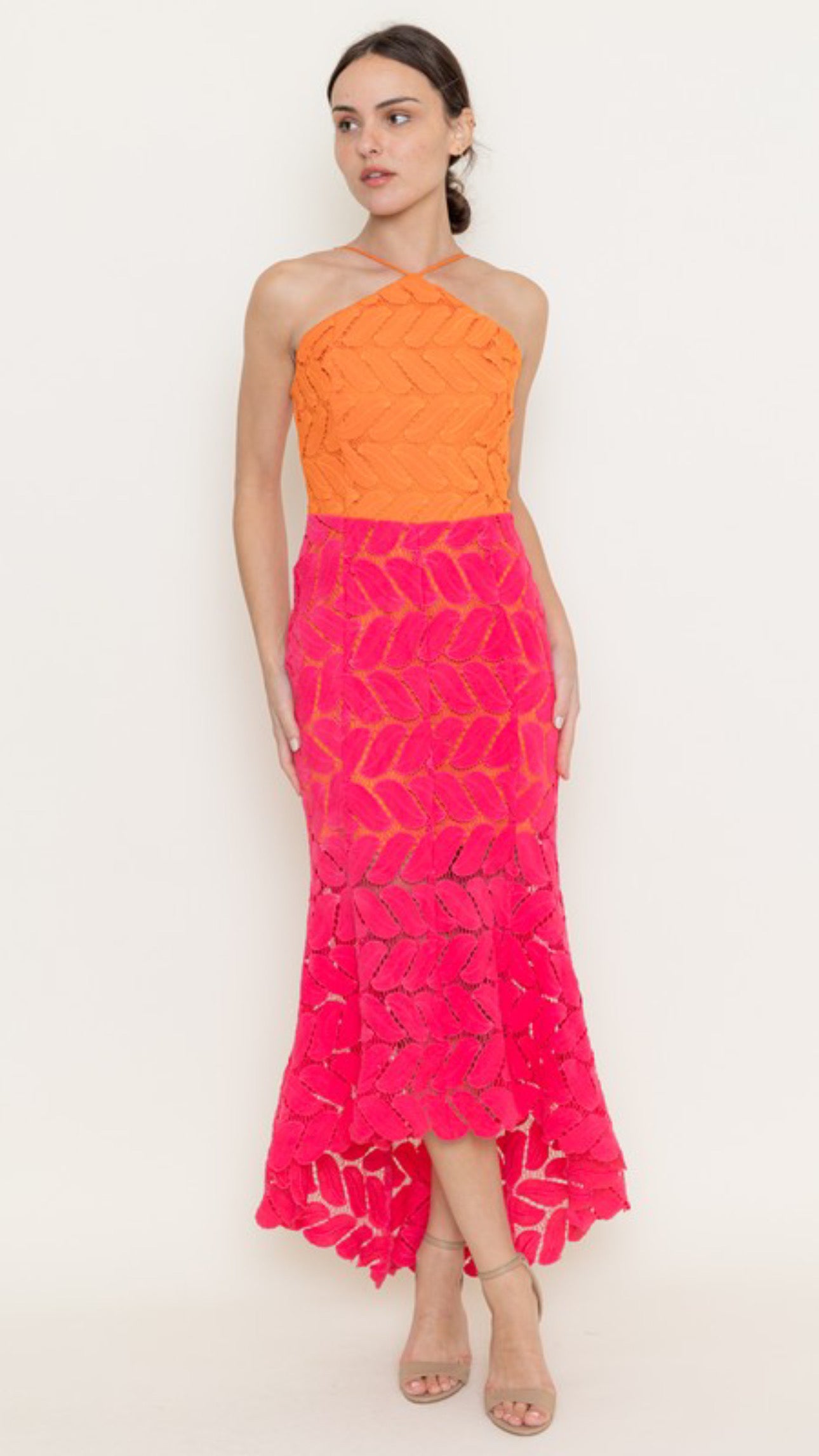 Vestido colorblock