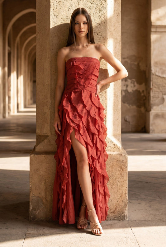 Vestido strapless