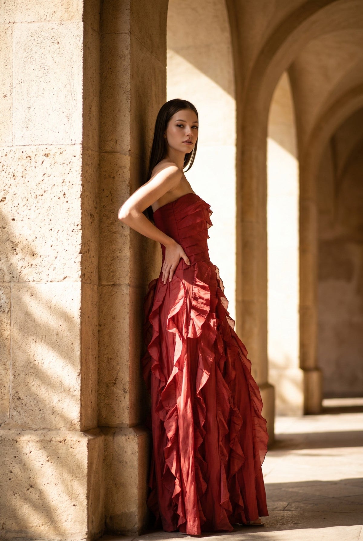 Vestido strapless
