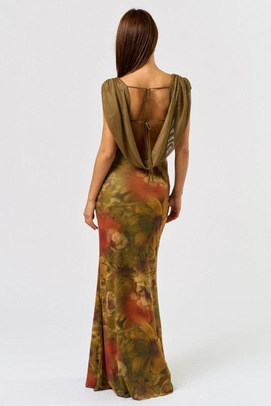 Vestido mesh floreado